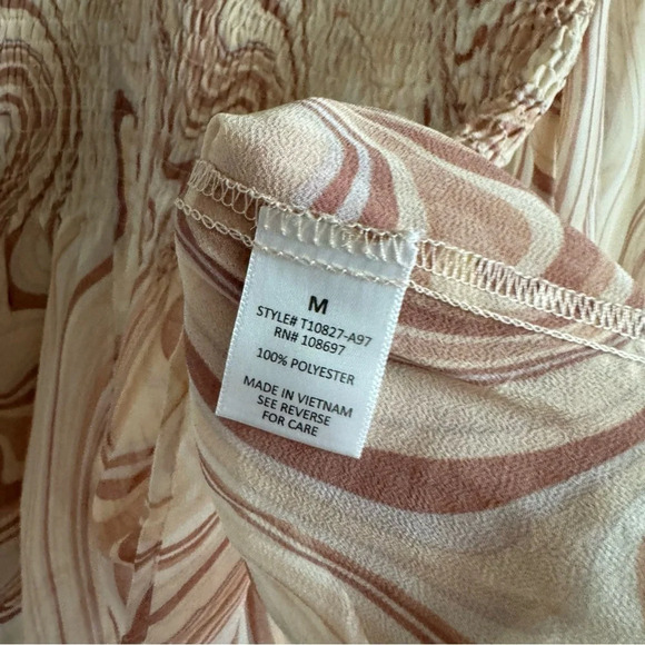 Alice Blue smocked collared long sleeve blouse size medium - Picture 5 of 6